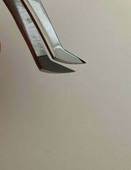 Профессиональный пинцет для наращивания ресниц с лазерным напылением SL ZX 65°