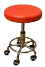 Стул мастера без спинки (красный). Эко-кожа