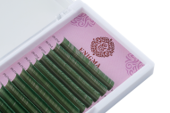 Цветные ресницы Enigma микс 0,10/L/6-13 mm "Green" (16 линий)