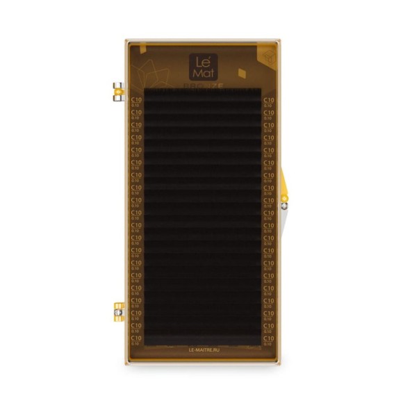 Ресницы Dark chocolate Le Maitre "Bronze" 20 линий М 0.07 10 mm