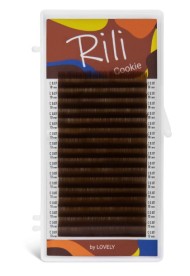 Ресницы коричневые Rili Cookie - 16 линий - MIX D 0.07 8-15мм