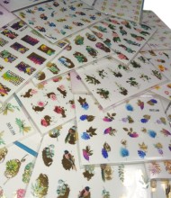 Наклейки для ногтей фольгированный слайдер дизайн 3D, декор для маникюра