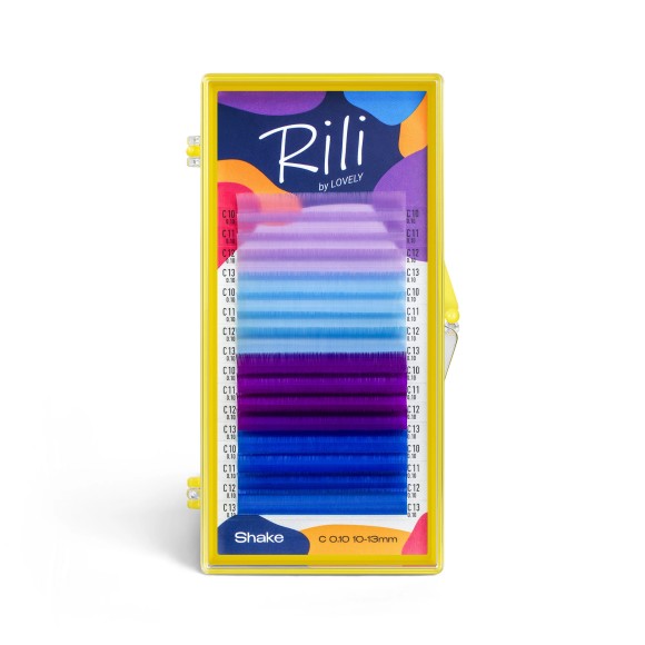 Ресницы цветные Rili Shake Indigo - 16 линий - MIX L 0.10 7-10мм Ресницы цветные Rili Shake Indigo - 16 линий - MIX L 0.10 7-10мм