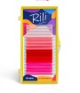 Ресницы цветные Rili Shake Coral - 16 линий - MIX L 0.10 7-10мм