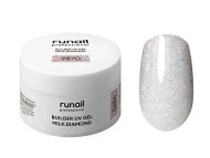 Моделирующий УФ-гель светоотражающий BUILDER UV GEL MILK DIAMOND, 15г №9870 ruNail