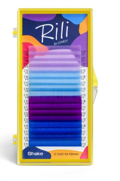 Ресницы цветные Rili Shake Indigo - 16 линий - MIX M 0.10 7-10мм Ресницы цветные Rili Shake Indigo - 16 линий - MIX M 0.10 7-10мм