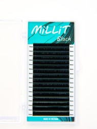Черные ресницы Millit D 0.10 12мм 16 линий