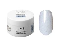 Моделирующий УФ-гель светоотражающий BUILDER UV GEL MILK DIAMOND, 15г №9873 ruNail