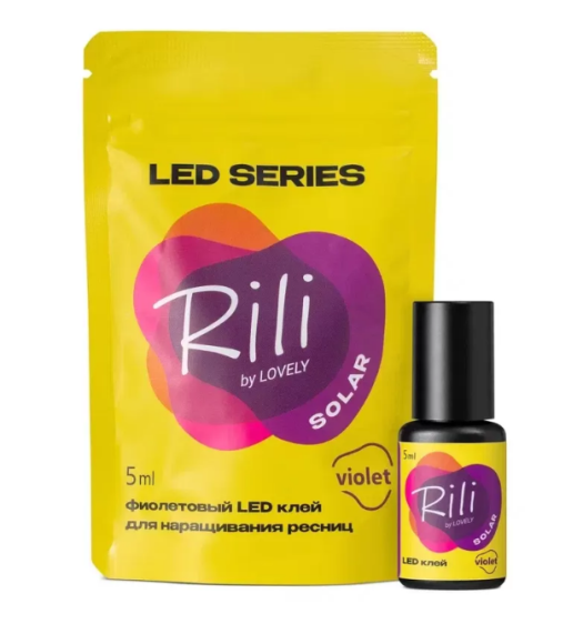 Клей фиолетовый для LED наращивания Rili Solar Violet, 5 мл срок до 25.03.26 г. Клей фиолетовый для LED наращивания Rili Solar Violet, 5 мл срок до 25.03.26 г.