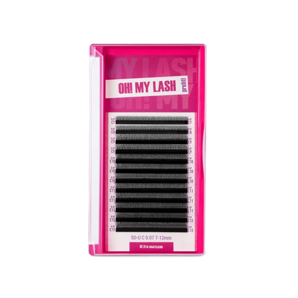 Ресницы черные OH! MY LASH в пучках 5D-U - 12 линий - MIX C 0.07 7-12мм Ресницы черные OH! MY LASH в пучках 5D-U - 12 линий - MIX C 0.07 7-12мм