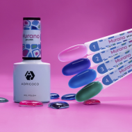 Гель-лак Murano №02 фиолетовый витражный, ADRICOCO, 8 мл