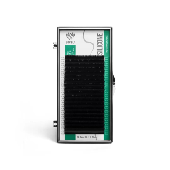 Ресницы чёрные Lovely серия "Silicone" - 20 линий L 0.12 07мм Ресницы чёрные Lovely серия "Silicone" - 20 линий L 0.12 07мм