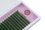 Цветные ресницы Enigma микс 0,07/L/6-13 mm "Green" (16 линий)