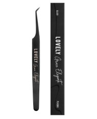 Пинцет для наращивания ресниц Lovely NanoFiber, серия Grace Elegante Black, тип L 7 мм Пинцет для наращивания ресниц Lovely NanoFiber, серия Grace Elegante Black, тип L 7 мм