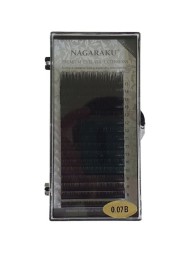Ресницы Nagaraku черные, миксы 0.07, B, 7-15mm, 16 линий Ресницы Nagaraku черные, миксы 0.07, B, 7-15mm, 16 линий