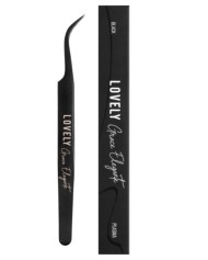Пинцет для наращивания ресниц Lovely NanoFiber, серия Grace Elegante Black, тип Изогнутый Пинцет для наращивания ресниц Lovely NanoFiber, серия Grace Elegante Black, тип Изогнутый