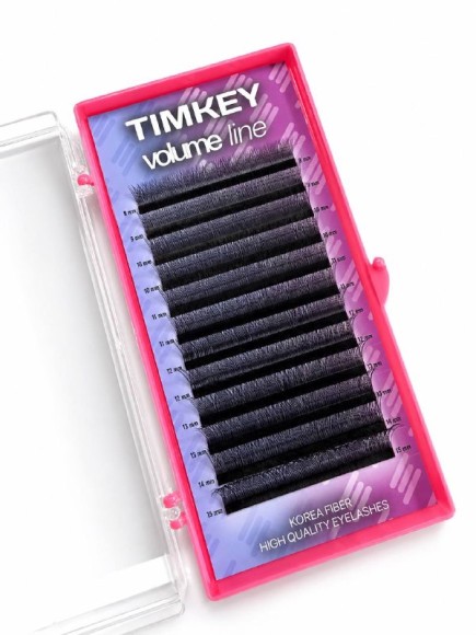 Черные ресницы Timkey - Пучки 2D Y MIX LС 0.07 7-14mm 12 lines