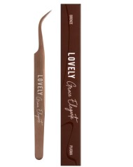 Пинцет для наращивания ресниц Lovely NanoFiber, серия Grace Elegante Bronze, тип Изогнутый Пинцет для наращивания ресниц Lovely NanoFiber, серия Grace Elegante Bronze, тип Изогнутый
