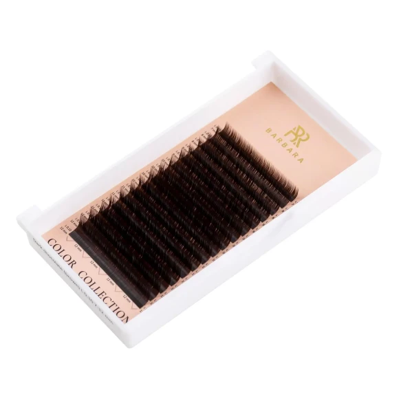 Тёмно-коричневые ресницы "Горький шоколад" BARBARA C 0.10 14mm 16 линий