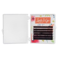 Омбре ресницы Lash&Go микс 0,07/D/8-13 mm "Красный" (6 линий)