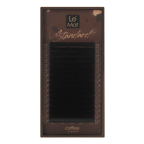 Ресницы коричневые Arabica Le Maitre "Standard Coffee" 16 линий C 0.10 09 mm Ресницы коричневые Arabica Le Maitre "Standard Coffee" 16 линий C 0.10 09 mm