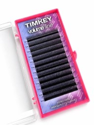Черные ресницы Timkey - Пучки 3D W MIX LС 0.07 7-14mm 12 lines