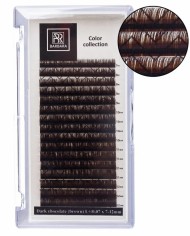 Тёмно-коричневые ресницы "Горький шоколад" BARBARA МИКС C 0.10 5-7mm 16 линий