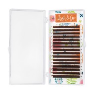 Коричневые ресницы Lash&Go 0,10/L/07 mm new "Эспрессо" (16 линий)