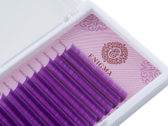 Цветные ресницы Enigma микс Purple
